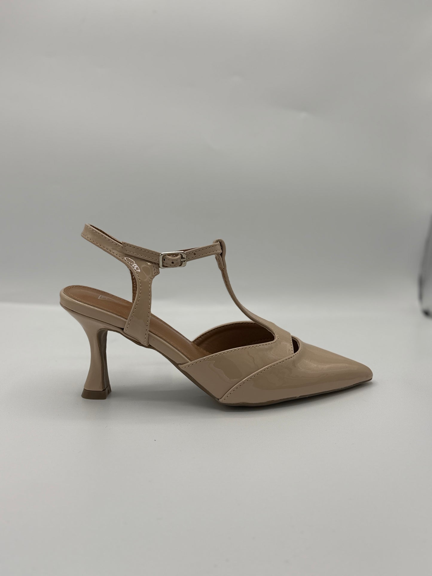 Décolleté Slingback vernice con cinturino