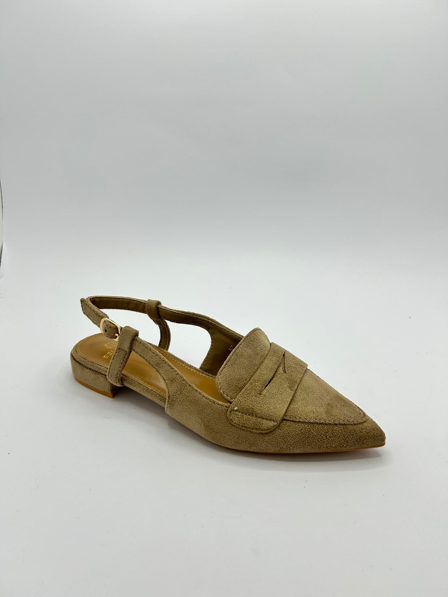 Slingback in camoscio
