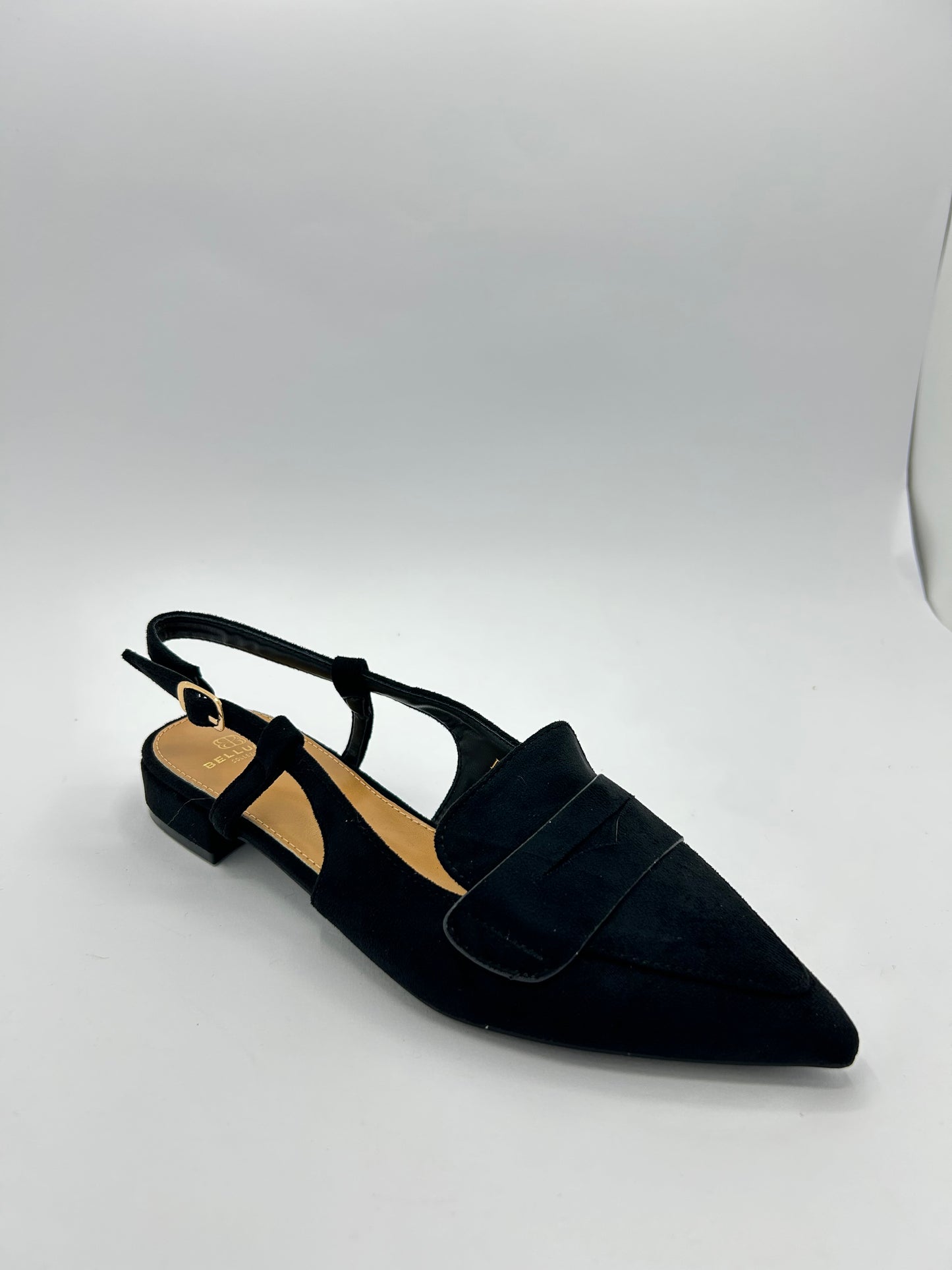 Slingback in camoscio