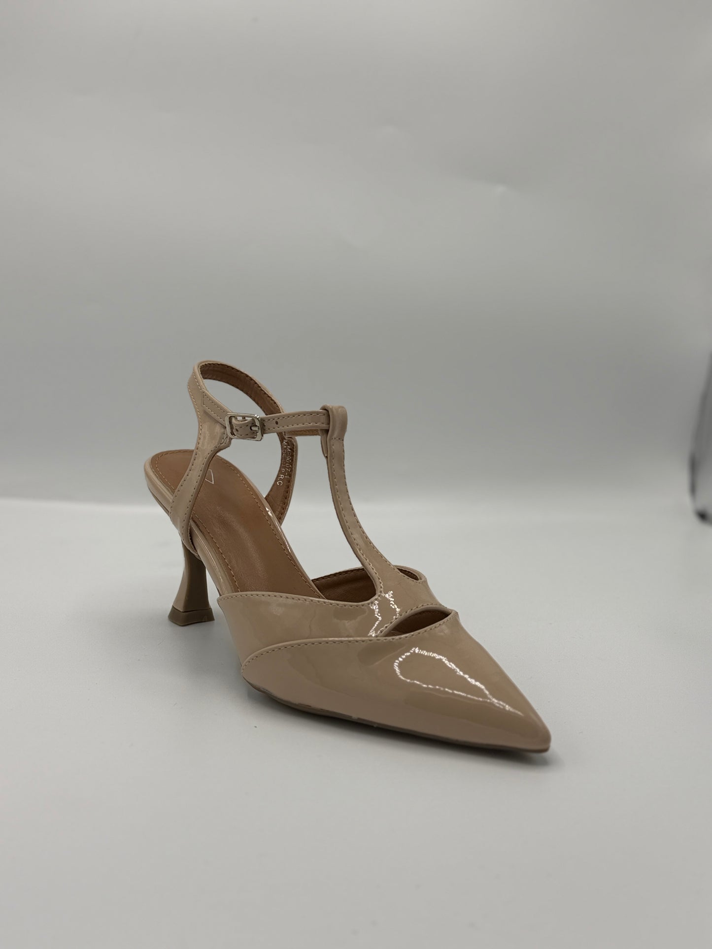 Décolleté Slingback vernice con cinturino
