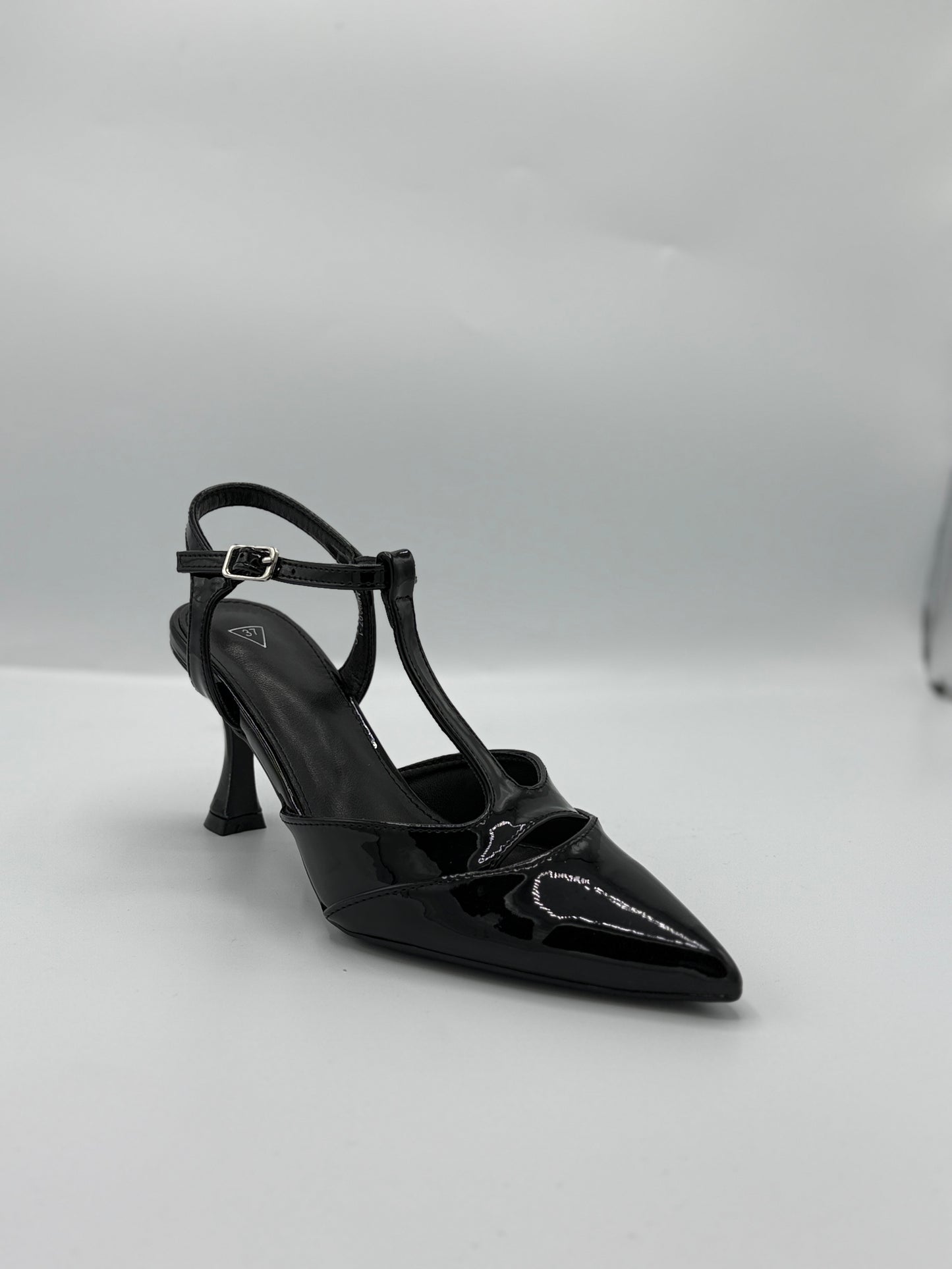 Décolleté Slingback vernice con cinturino