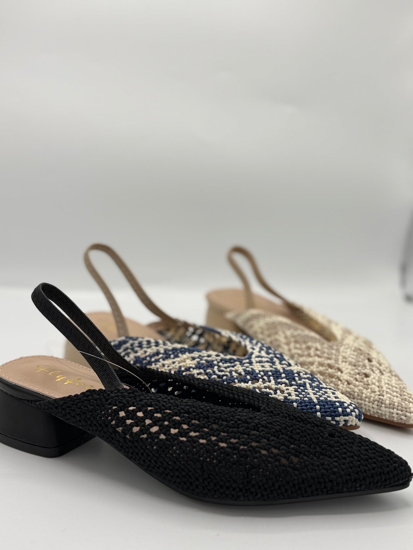 Ballerine slingback in tessuto